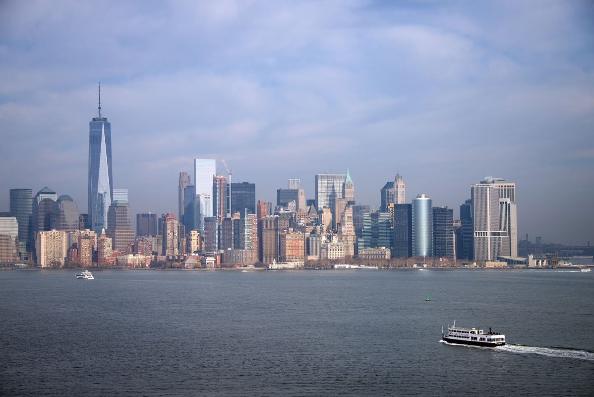 06-03 Hudson River, Statue Cruise Ship, World Trade Center And Manhattan Financial District From Statue Of Liberty Pedestal